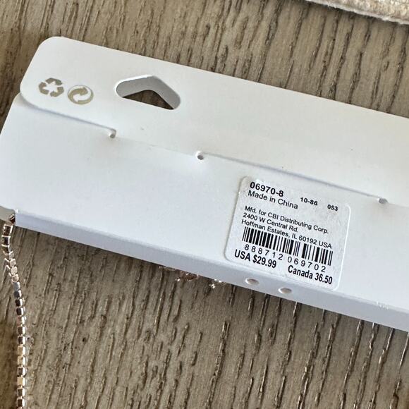 New Icing Rose Gold Tone Rhinestone Leaf Drop Necklace & Dangle Earring Set - Picture 5 of 5